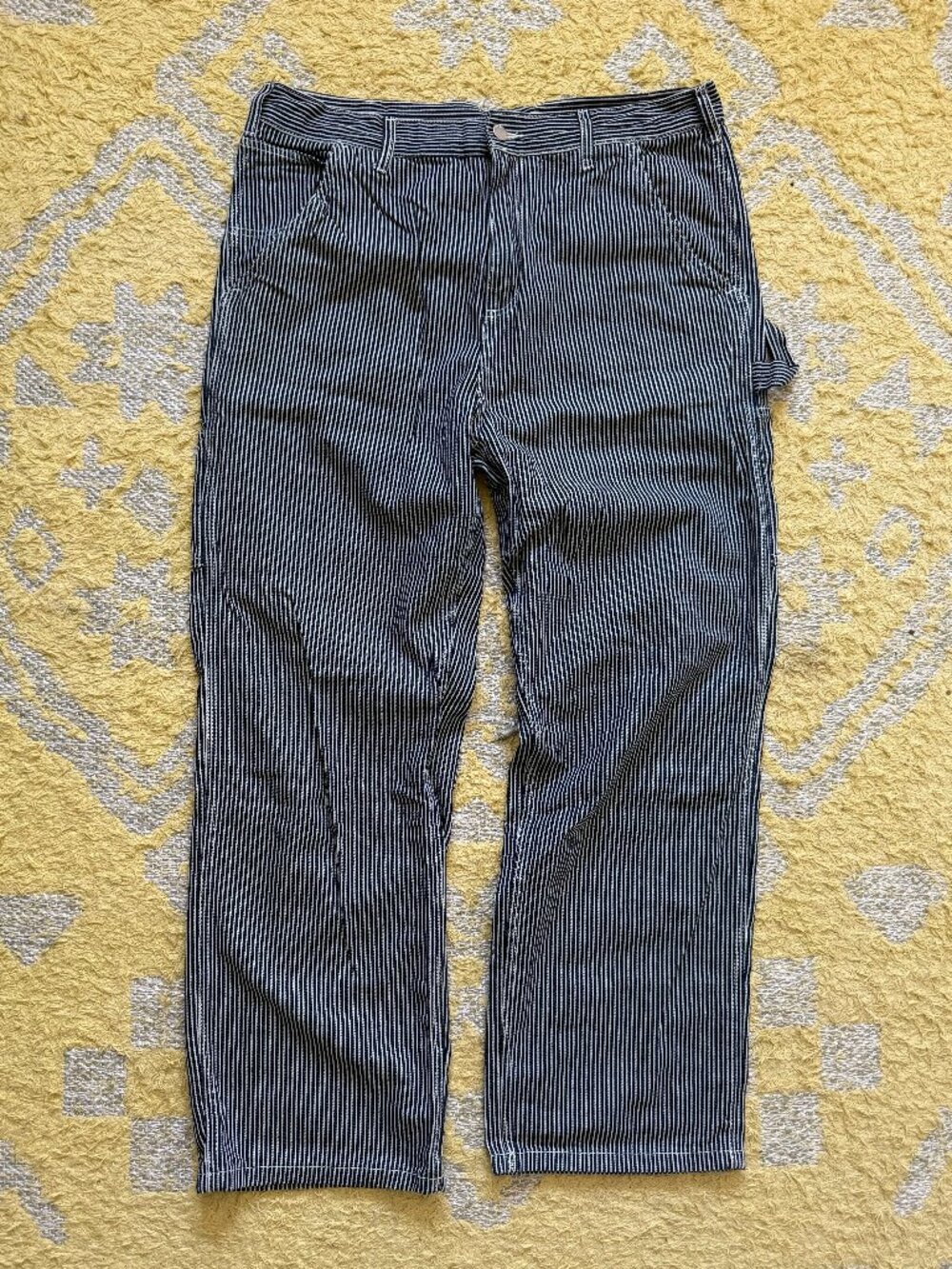 Pinstripe Railroad Worker Jeans